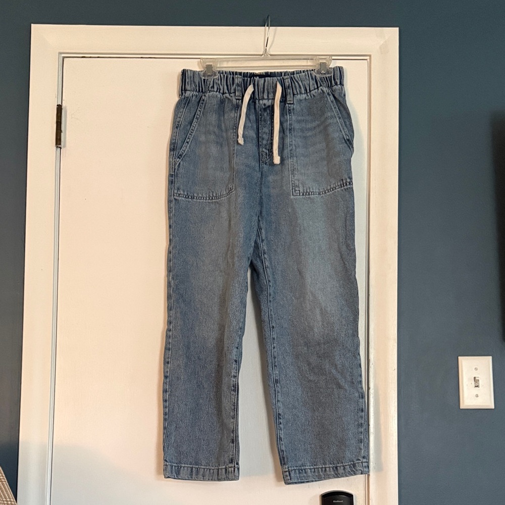 GAP Light Blue Denim Jogger Pants with Drawstring